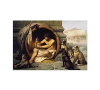 NgAnoh Diogenes by Jean-Leon Gerome Canvas Printed Poster Artworks Picture Print Wall Art Painting Canvas Gift Decor Homes Decorative 08x12inch(20x30cm)