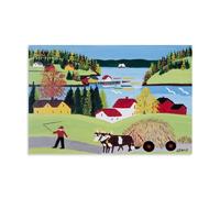 NgAnoh Folk Art -8 by Maud Lewis Canvas Printed Poster Picture Print Canvas Wall Paint Arts Decor Modern Home Artworks Gift Idea 12x18inch(30x45cm)