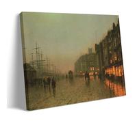 NgAnoh Liverpool from Wapping by John Atkinson Grimshaw Canvas Printed Poster Art Canvas Painting Decor Wall Print Photo Gifts Home Modern Decoratives 08x12inch(20x30cm)