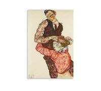 NgAnoh Lovers by Egon Schiele Canvas Printed Poster Canvas Wall Art Prints Gifts Photo Picture Paintings Room Decor Home Decorative 20x30inch(50x75cm)