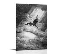 NgAnoh Paradise Lost by Gustave Dore Canvas Printed Poster Gifts Canvas Painting Wall Art Decorative Picture Prints Modern Decor 08x12inch(20x30cm)