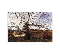 NGANOH Pennsylvania Landscape by Andrew Wyeth Canvas Printed Poster Decorative Painting Canvas Wall Art Living Rooms Bedroom Painting 08x12inch(20x30cm)