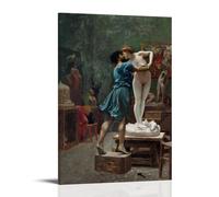 NGANOH Pygmalion And Galatea, Oil Sketch by Jean-Leon Gerome Canvas Printed Poster Print Photo Art Painting Canvas Home Decorative Bedroom Modern Decors Gifts 12x18inch(30x45cm)