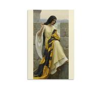 NgAnoh Stitching The Standard by Edmund Blair Leighton Canvas Printed Poster Artworks Canvas Room Aesthetic Wall Art Prints Home Modern Decor Gifts 12x18inch(30x45cm)