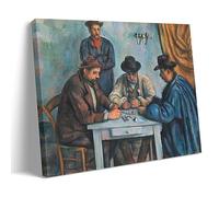 NgAnoh The Card Players by Paul Cezanne Canvas Printed Poster Canvas Wall Art Picture Prints Hanging Photo Gift Idea Decor Homes Artworks 16x24inch(40x60cm)
