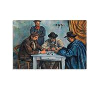 NgAnoh The Card Players by Paul Cezanne Canvas Printed Poster Room Aesthetic Print Art Wall Painting Canvas Gifts Modern Bedroom Decor 08x12inch(20x30cm)