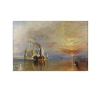 NgAnoh The Fighting Temeraire by J. M. W. Turner Canvas Printed Poster Canvas Wall Art Decorative Bedroom Modern Home Print Picture Artworkss 08x12inch(20x30cm)