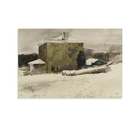 NgAnoh The First Snow by Andrew Wyeth Canvas Printed Poster Decorative Painting Canvas Wall Art Living Rooms Bedroom Painting 12x18inch(30x45cm)