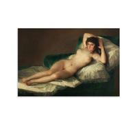 NgAnoh The Naked Maja by Francisco De Goya Canvas Printed Poster Picture Print Canvas Wall Paint Arts Decor Modern Home Artworks Gift Idea 08x12inch(20x30cm)