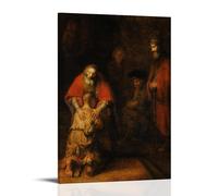 NgAnoh The Return of The Prodigal Son by Rembrandt Van Rijn Canvas Printed Poster Canvas Art And Wall Art Picture Print Modern Family Bedroom Decors 12x18inch(30x45cm)