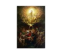 NgAnoh The Triumph of Christianity Over Paganism by Gustave Dore Canvas Printed Poster Painting On Canvas Wall Art Scroll Picture Print Living Room Walls Decor Homes 08x12inch(20x30cm)