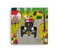 NGANOH Tractors by Maud Lewis Canvas Printed Poster Room Aesthetic Print Art Wall Painting Canvas Gifts Modern Bedroom Decor 16x16inch(40x40cm)