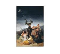 NGANOH Witches Sabbath by Francisco De Goya Canvas Printed Poster Artworks Canvas Room Aesthetic Wall Art Prints Home Modern Decor Gifts 12x18inch(30x45cm)