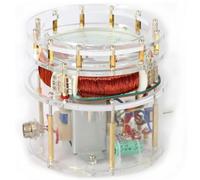 NGARY Electromagnetic Cyclotron Laboratory Model, Mini Coil Rotating Magnetic Field Model With 35mm Solid Brass Sphere, Inspiring Minds In Science, Gift For Children And Teenagers
