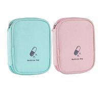 Ngbbby 2Pcs First Aid Bag, Waterproof Oxford Cloth Small Emergency Bag, 5x4x1 Lightweight Portable Empty First Aid Pouch for Camping Hiking Travel Home Car Office, Medical