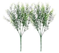 Ngbbby 2Pcs Rosemary Stems, 14 Inch Rosemary Plant with 7 Branches, Artificial & Realistic, Low Maintenance Plastic Green Artificial Greenery for Home, Plant