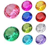 Ngbbby 2Set Acrylic Gems 1.6 Inch Multicolor Chaos Emeralds Pirate Treasure Hunt Prop Gems Easy to Clean Little for Birthday Christmas Easter Prizes, Acrylic
