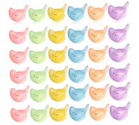 Ngbbby 36Pcs Mini Resin Animals, Glow in The Dark Manta Ray Mini Figurines Bulk for Miniature Fairy Garden Micro Landscape Aquarium Fish Tank Decoration, Resin Animals