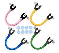 Ngbbby 4Pcs Ski Clips to Hold Skis Together, Portable Ski Tip Connector Skiing Training Wedge Aid for Winter Beginner Training, Tip Connector for Kids