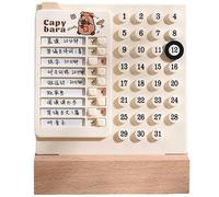 Ngbbby 5.3x7.1 Capybara Checklist Board with Perpetual Calendar Task Board with 26 Blank Cardstocks for Kids, Home, School and Classroom, Perpetual Calendar