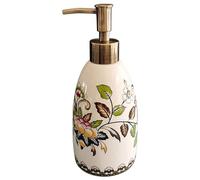 Ngbbby 8x3x3 Ceramic Soap Dispenser with Pump Vintage Floral Lotion Dispenser for Kitchen, Bathroom, Countertop, Hand Wash, Liquid Soap