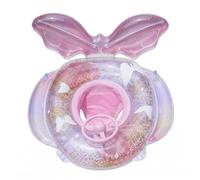 Ngbbby Baby Swimming Float, PVC Baby Swimming Float Inflatable Pool Floats with Steering Wheel & Handles, Butterfly Design, Purple