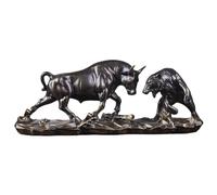 Ngbbby Bull Statue Bronze Wall Street Bull Statue for Finance Office Stock Market Decor