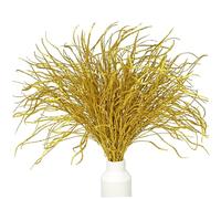 Ngbbby Curly Willow Branches, 10Pcs Gold Willow Branches, Artificial Tree Branch 16.9", Decorative Plant Twigs for Home Party Christmas Decor