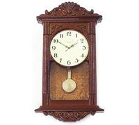 Ngbbby Doll House Accessories Vintage Wooden Wall Clock 1/12 Scale Miniature Things for Living Room Study Room