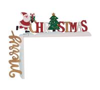 Ngbbby Door Frame Decor Christmas Santa Holding Gifts Door Corner Decor Wooden Cute Topper 6x9 inch Christmas Sign for Decorations, Left Corner, Decorations