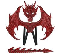 Ngbbby Dragon Costume for Kids, Red, with & Accessories