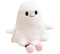 Ngbbby Ghost Plush 12 Inch Cute Soft Halloween Plush Smile Ghost Stuffed Animal with Hand and Leg Throw Pillow for Kids Adults, Stuffed Animal