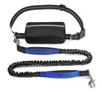 Ngbbby Hands Free Dog Leash Reflective Shock Absorption Waist Dog Leash with Swivel Clasp with Detachable Zipper Pouch for Walking & Running Walking, Waist for