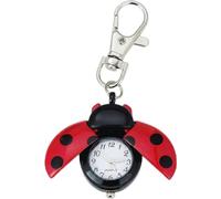 Ngbbby Ladybug Keychain Vintage Ladybug Watch Pendant Hanging Lady Bug Keychain with Key Buckle for Purse Kids