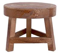 Ngbbby Plant Stool Natural Wood, 7 Inch Small Round Plant Stand, Decorative Wooden Stool for Plants, Succulents, Bonsai, Office, Home Decor, Indoor Outdoor Use
