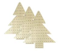 Ngbbby Wreath Boards with Holes, 3Pcs Triangular Wreath Board Frame, 16x18 Unfinished Wooden Xmas Tree Shape Frame, Decorative DIY Hanging Floral Hoop