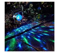 NGBFF Christmas Projector, Solar Projection Lamp RGB Rotatable Crystal Magic Ball Christmas Disco Stage Light Outdoor Lawn Landscape Pathway Yard Light
