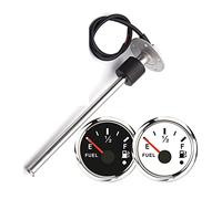 NGBFF Water Level Gauge, 52MM Gauge Fuel Level Gauge 0-190ohm/240ohm-33ohm Fuel Tank Level Indicator Meter With Fuel Level Sensor 100MM 200MM 300MM 400MM(200mm-240OHM WS)
