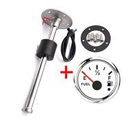 NGBFF Water Level Gauge, 52MM Gauge Fuel Level Gauge 0-190ohm/240ohm-33ohm Fuel Tank Level Indicator Meter With Fuel Level Sensor 100MM 200MM 300MM 400MM(300mm-240OHM WS)