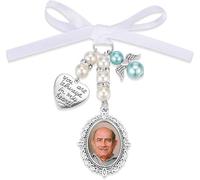 NGC Personalised Photo Wedding Bridal Bouquet Charm Memorial Always in My Heart