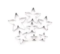 NGCG 7Pieces/set Flower Modelling Tools Flowers Rose Calyxs Cutters Set Stainless Steel Cookie Cutter Molds Rose Flower Flower Cutter Mold