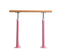 NGDFGR Adjustable Height Ballet Bar - Solid Wood Dance & Stretching Bar For Home Fitness, Professional Quality, Perfect For Ballet, Yoga, And Dance Training,Silver,1.5 M Us,Pink-1.5 M US