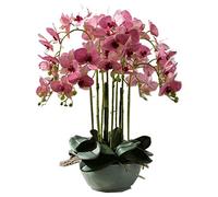 NGDFGR Artificial Flower Four Seasons Like Spring Orchids Artificial Reusable Artificial Phalaenopsis Flowers Latex Artificial Flowers With Planter Beautiful Shape