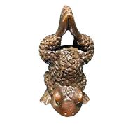 NGDFGR Brass Funny Inverted Frog Model Miniature Figurines,Animals Toad Statue Sculpture Desktop Ornament Home Bonsai Landscaping Sand Table Car Decor Accessories Study Paperwei