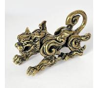 NGDFGR Bronze Kirin Sculpture,Exquisite Ancient Chinese Gods Statue Model Crafts Desktop Ornament Bar Home Living Room Bookshelf Wine Cabinet Decor Accessories