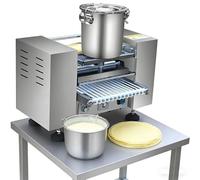 NGDFGR Crepe Machine For Bakeries, Thousand Layers Cake Skin Adjustable Speed, 200-300 Slices/H, Thickness: 0.016” To 0.047”, 6In For Pizzerias,10in
