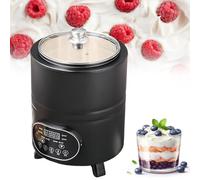 NGDFGR Yogurt Maker Electric Fermentation Machine, 8L Capacity, Adjustable Thermostat 25-80°C, Ideal For Fermented Milk And Sweet,Black 12l