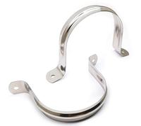 Nge 4inch Rigid Pipe Strap Clamp-Two Hole Strap-U Bracket Tube Clip-Stainless Steel Heavy Duty Pipe Fasten Holder-Secures Conduit，4Pcs（115mm)