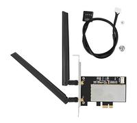 NGFF M.2 to PCI - E Adapter Card, Wireless Network Card Converter for Desktop, Supports AX200 9260 8265 1650A WiFi Cards with Dual - Band 2.4G+5G, Includes Antennas and Metal