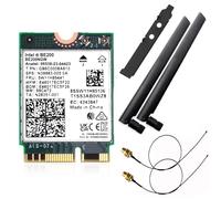 NGFF M.2 Wifi Card Network Card Tri-band Bluetooth 5.4 Intel WiFi 7 BE200 BE200NGW (BE200 NGW+External antenna)